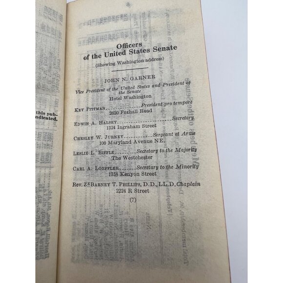 1934 Vest Pocket Congressional Directory Book 73rd Congress United States - Picture 4 of 7